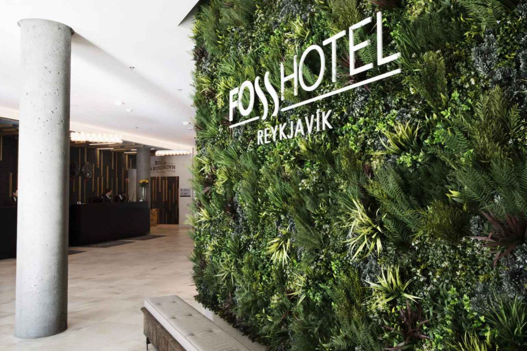 Hotel Interiors with Artificial Plant Walls