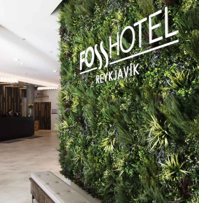 Hotel Interiors with Artificial Plant Walls