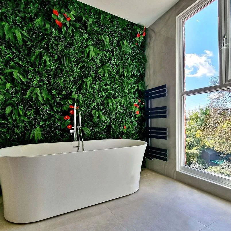 Enhancing Bathroom Design with Artificial Plant Walls – Artificial ...